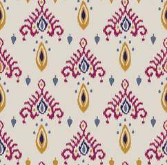 Ikat seamless pattern background Traditional pattern.