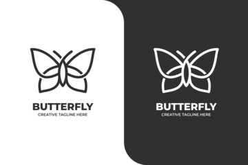 Simple Butterfly Monoline Logo