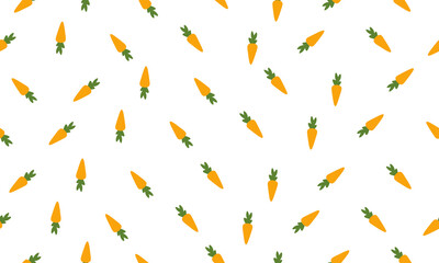 Vegetable seamless carrot pattern. Pattern for wallpaper, prints, canvas prints.