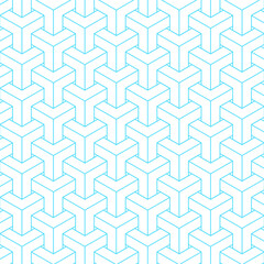 Abstract Vector Blue Pattern Background Line Art.