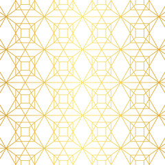 Fototapeta premium Abstract Vector Golden Line Art Pattern Background Design.