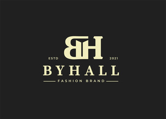 Fototapeta na wymiar Initial B H letter logo design template, Vector illustrations