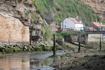 Staithes picturesque coastal village, Yorkshire, England. 