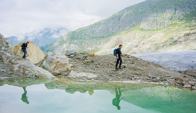 Aletsch Glacier the longest glacier in Europe.