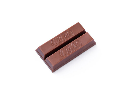 Assam, india - Augest 15, 2020 : Kitkat chocolate bar isolated stock image.