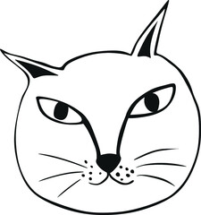 Cat Doodle Line art