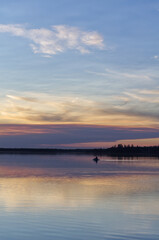 A Colourful Evening at Astotin Lake, Elk Island