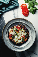 Personal Tomato Spinach Pizza