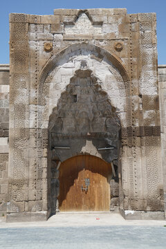 Karatay Inn. The caravanserai built by Celaleddin Karatay on the Kayseri-Malatya road, the domed section is the mosque of the inn. There is a hammam to the east of the masjid. Konya - Karatay TURKEY