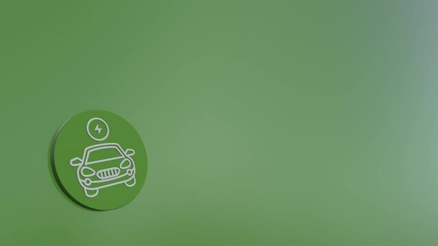 Ecological Green Energy Icons Concept Green Car