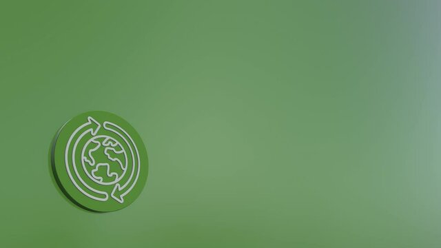 Ecological Green Energy Icons Concept Green Earth