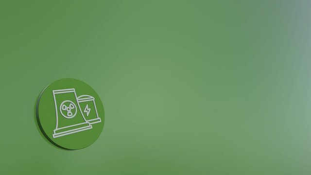 Ecological Green Energy Icons Concept Green Factory