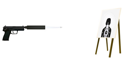 Black shot gun. vector illustration