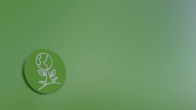 Ecological Green Energy Icons Concept Green Nature