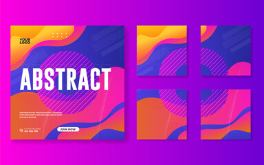 Abstract Geometric Shapes Backgrounds
Square Social media post template gradient background