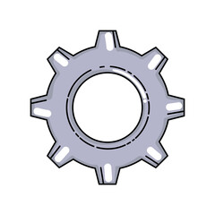 Isolated gear icon