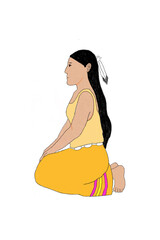 Woman kneeling on the ground