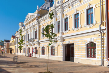 The old building on Metallistov Street, sunny July day. Tula