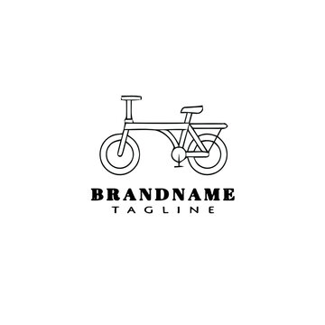 bike logo icon design template black isolated vector illustration