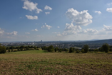 Blick vom Bisamberg auf Wien, Österreich, 30.08.2016