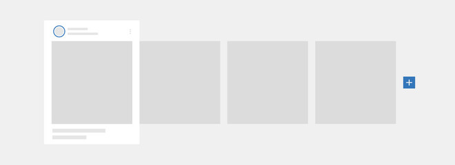 Carousel post mockup template. Mobile app interface design. Social network carousel post design. © Lifeking