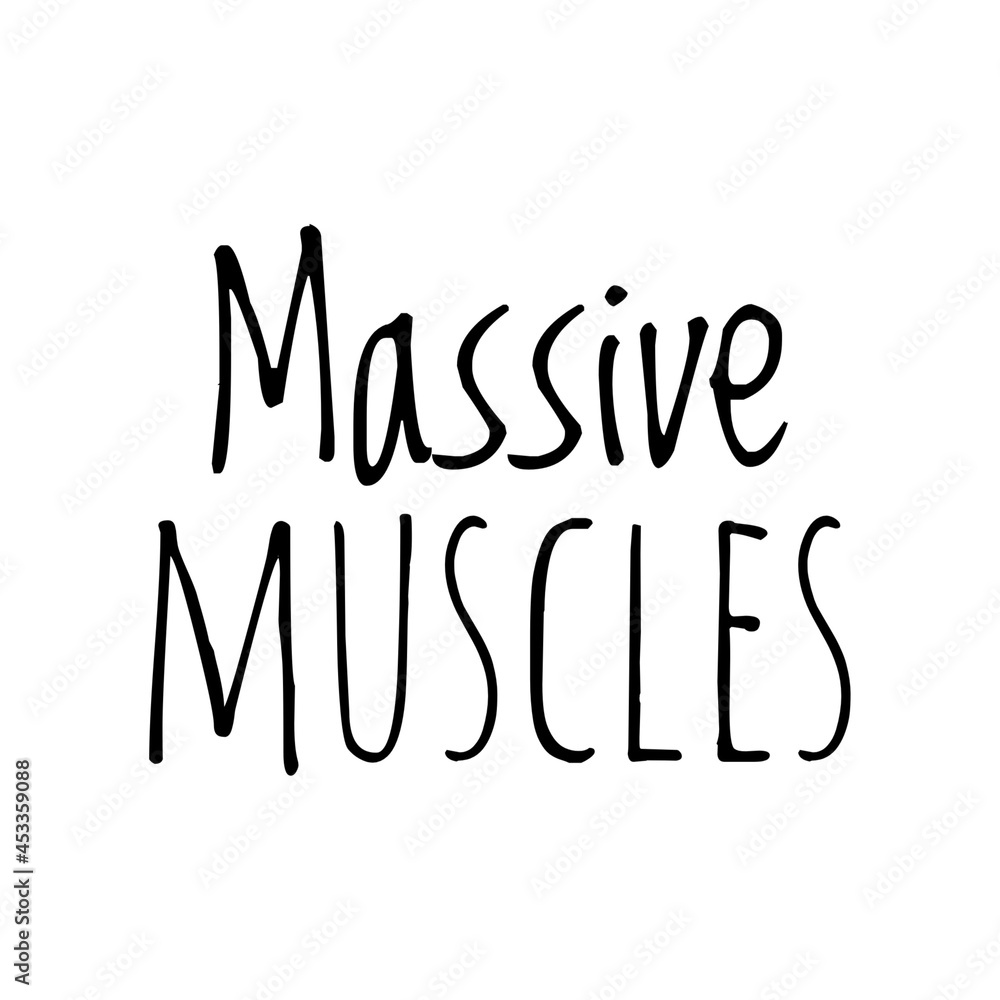 Poster ''Massive muscles'' Quote Illustration