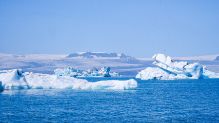 Jökulsárlón glacier lagoon, Vatnajökull National Park, South Iceland