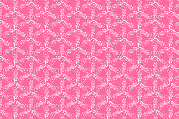 Abstract floral fabrics pattern design. Seamless vector for multiple usage 