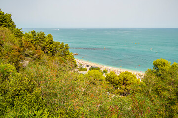 View of the sea from Numana, Marche - Italy. Conero Riviera
