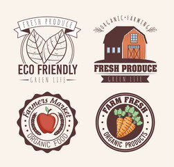Obraz premium Eco friendly labels set