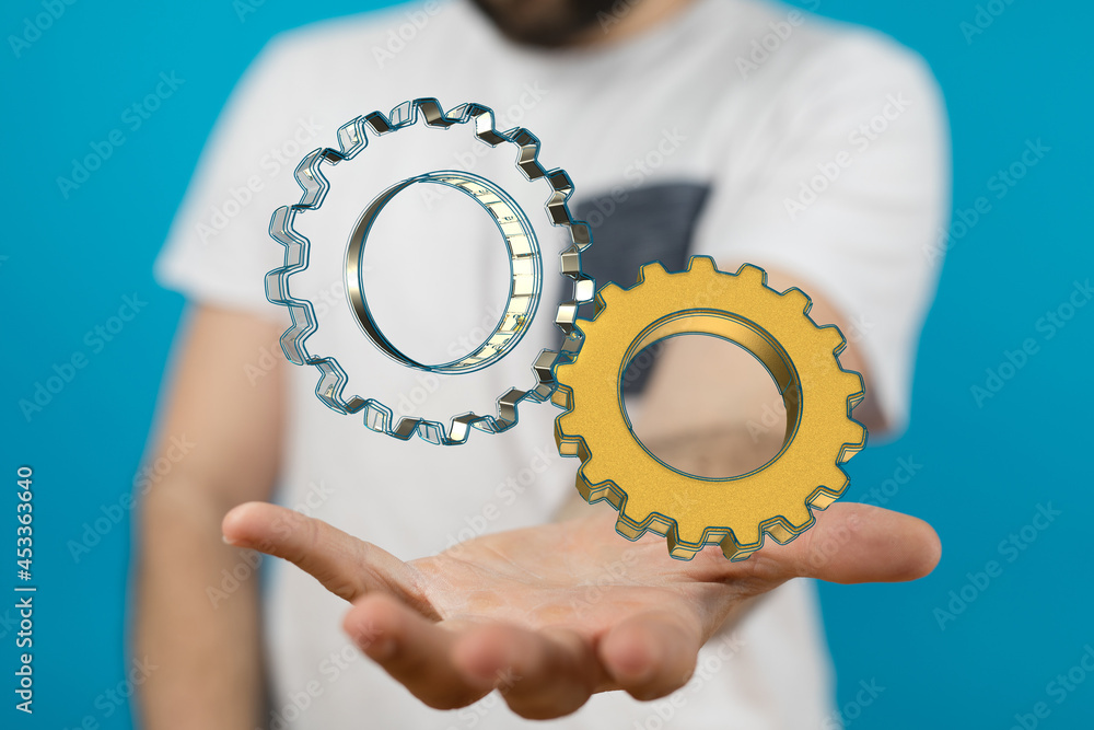 Poster engineering and design image gears