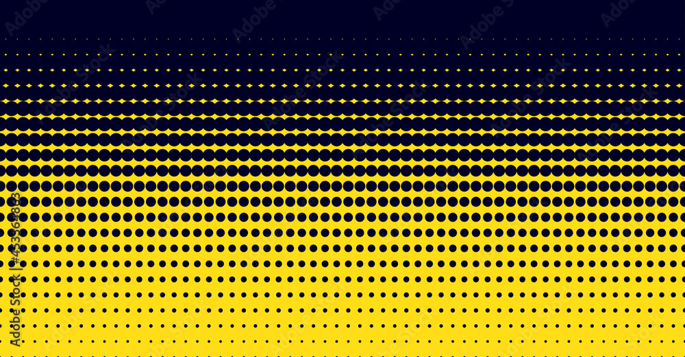 Aufkleber round halftone pattern shapes isolated on yellow background. modern abstract geometric texture. temp
