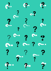 Question mark typographical vintage style background. Vector illustration.