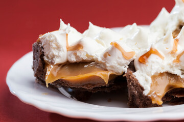 sweet dessert with tartlet and buttercream