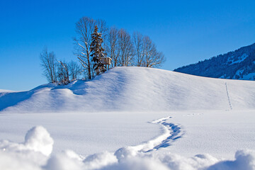 Allg&auml;u - Dattabichel - H&auml;user - Burgberg - Winter - H&uuml;gel