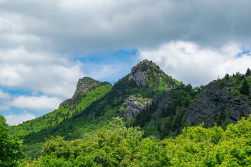 landscape with mountains and clouds