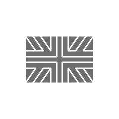 Flag of Great Britain, England grey icon.
