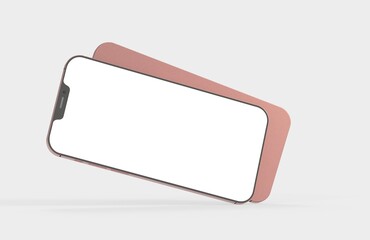 All-screen smartphone mockup isolated 3d