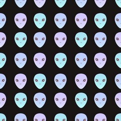 cute space pattern with aliens