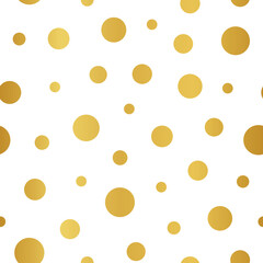 Seamless Vector Golden Dots and Circles.