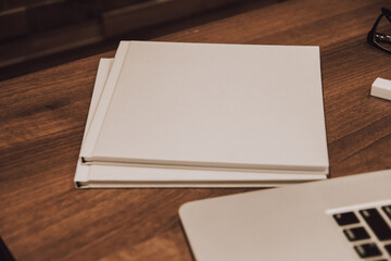 Fototapeta premium Blank Empty White Notebook Album