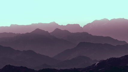 Saint Catherine mountain range in Egypt