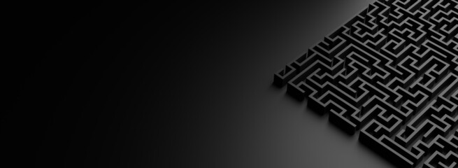 Black maze background