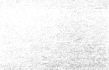 Abstract vector noise. Small particles of debris and dust. Distressed uneven background. Grunge texture overlay with fine grains isolated on white background. Vector illustration. EPS10.