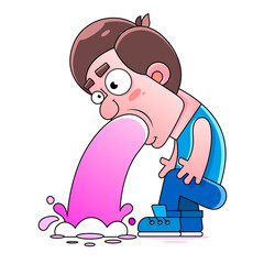 Drunk man, drunk look, funny face.Vector print of a T-shirt