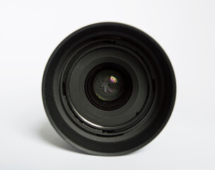 lens on white background and aperture blades