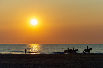 Sunset at Løkken Beach