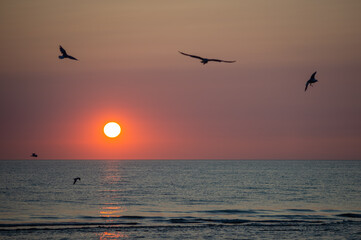 Sunset at Løkken Beach