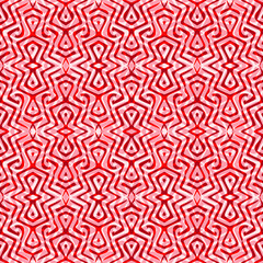 Seamless pattern with Geometric motifs in 4 colors