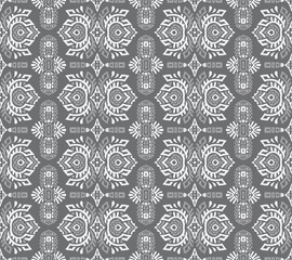 Abstract Ethnic Vector Seamless Pattern. Trendy boho tile. African textile design. Scandinavian ornament. Perfect for wallpaper, cloth, wrapping paper and other endless fill.